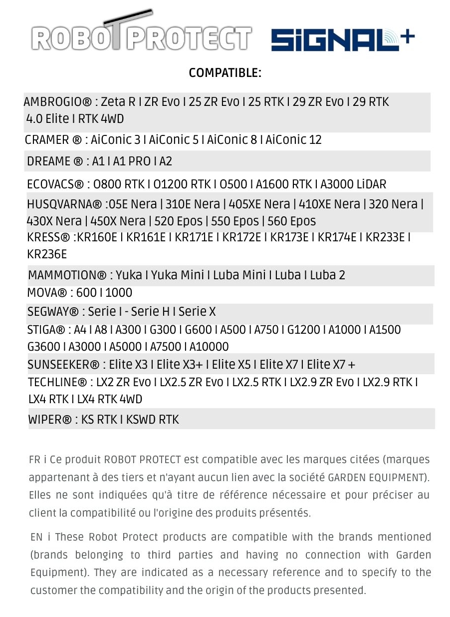 Compatibilité robot protect Signal +